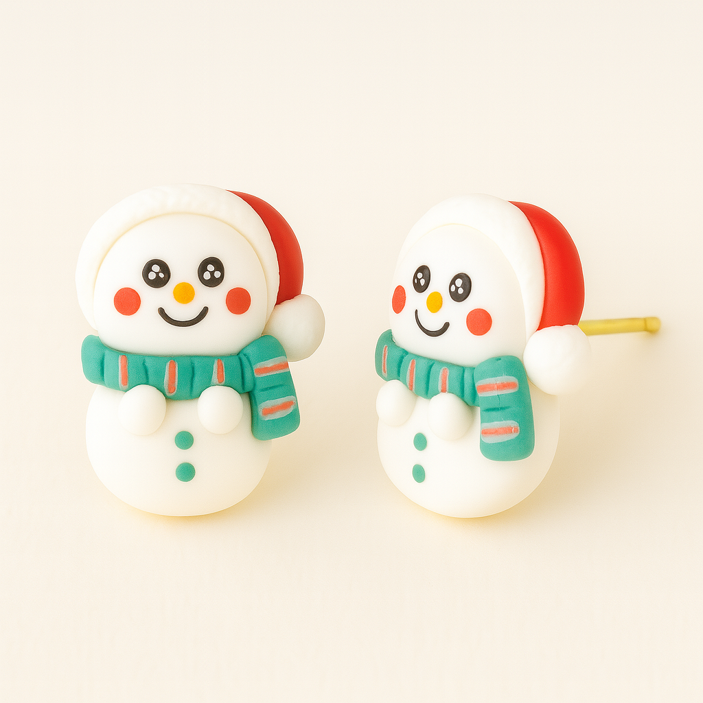 Christmas Stud Earrings – Snowman