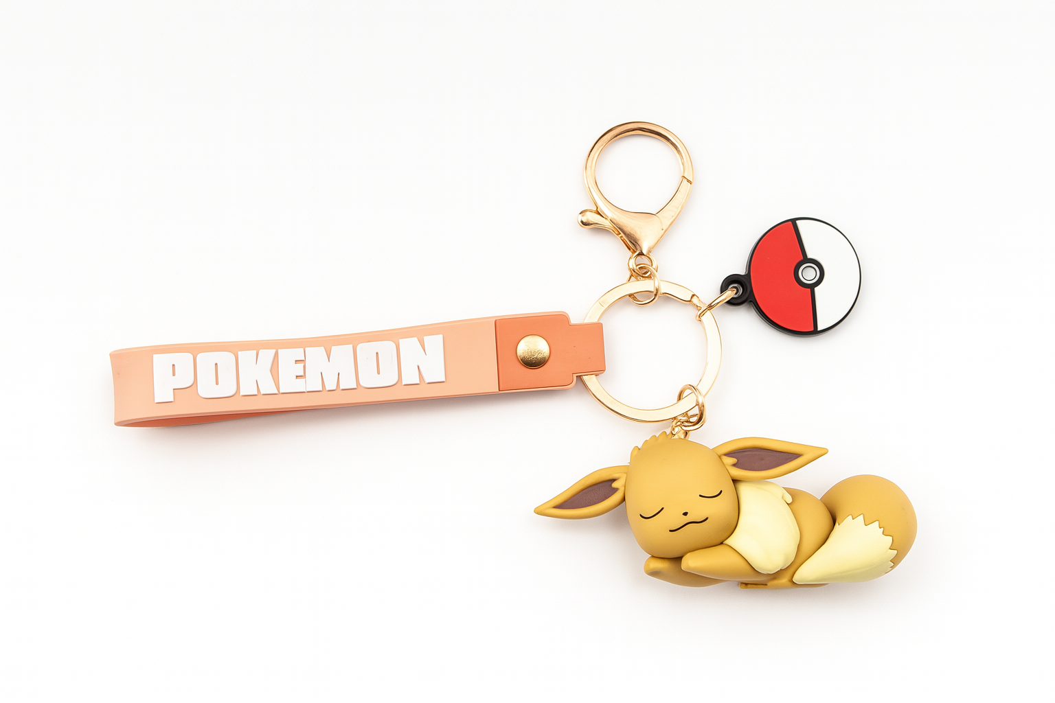 Adorable Pokémon Eevee Keychain | Bag Charm & Key Ring