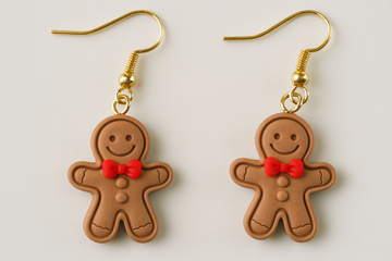 Christmas Dangles Earrings – Gingerbread Man