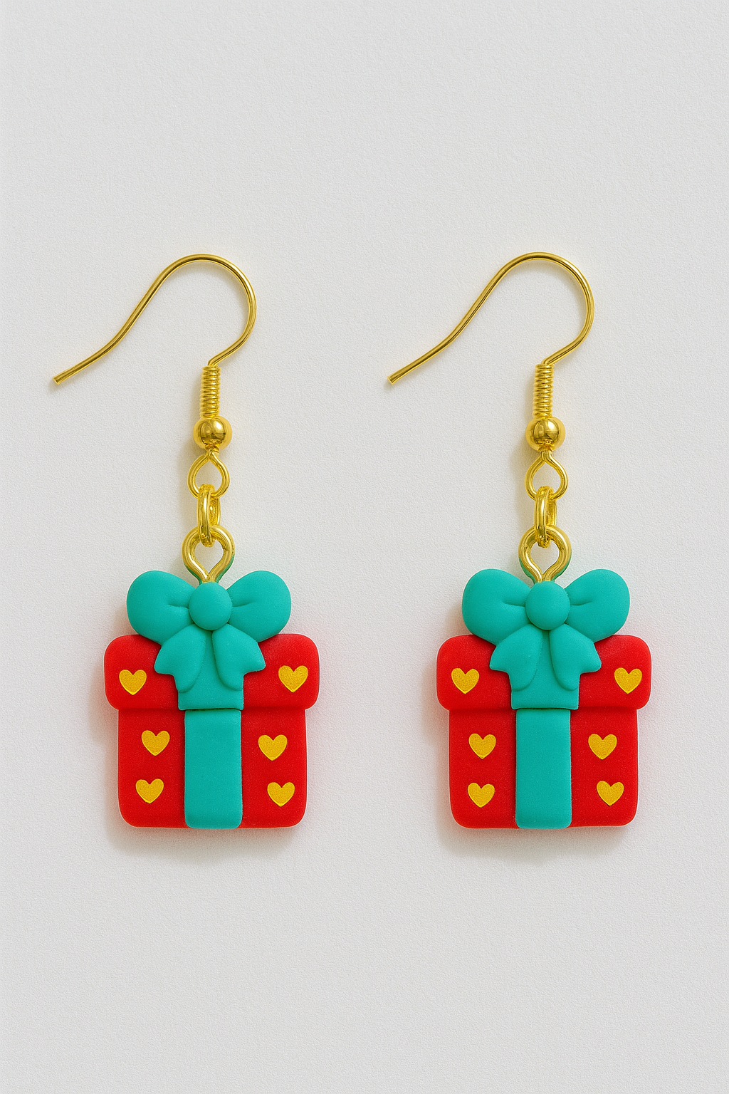 Christmas Dangles Earrings – Christmas Gift Box Earrings