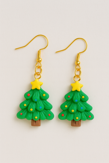 Christmas Dangles Earrings – Christmas Star Tree