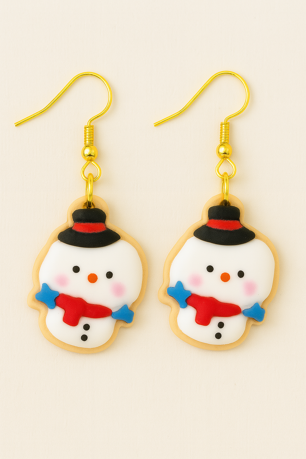Christmas Dangles Earrings – Snowman Cookies Earrings