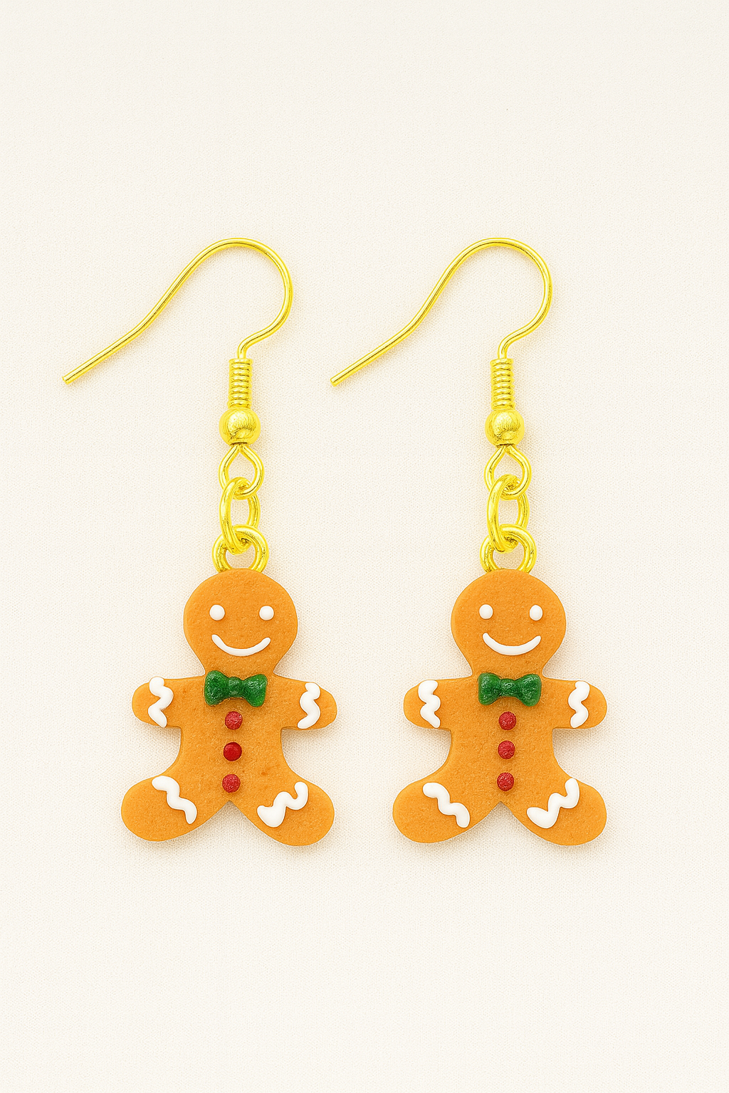 Christmas Dangles Earrings – Gingerbread Man Earrings