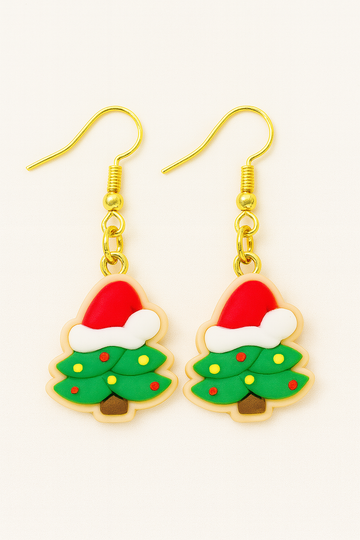 Christmas Dangles Earrings – Christmas Tree Cookies Earrings