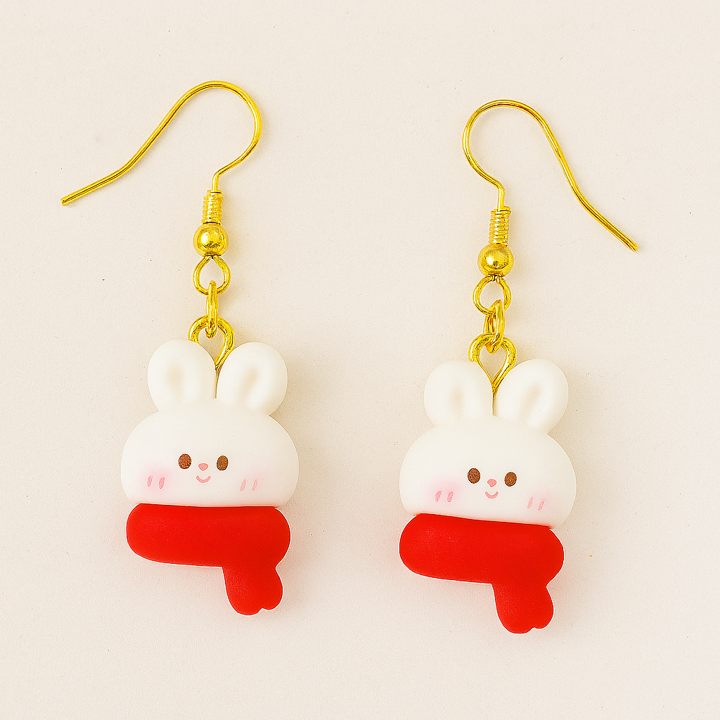 Christmas Dangles Earrings – Christmas Bunny