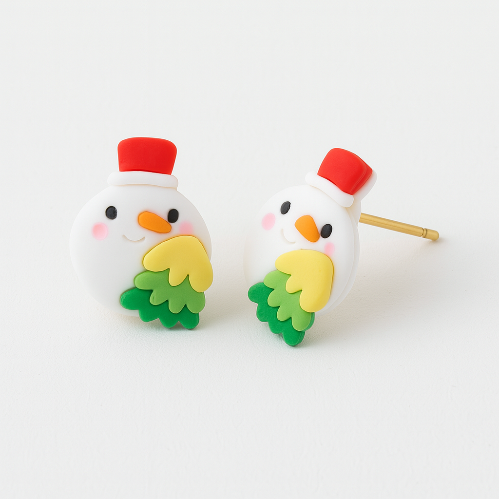 Christmas Stud Earrings – Snowman