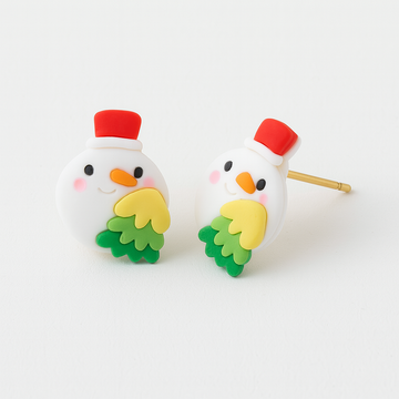 Christmas Stud Earrings – Snowman
