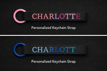 Personalized Gradient Embroidered Bag Tag | Hidden thread finish