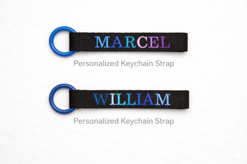 Personalized Gradient Embroidered Bag Tag | Hidden thread finish