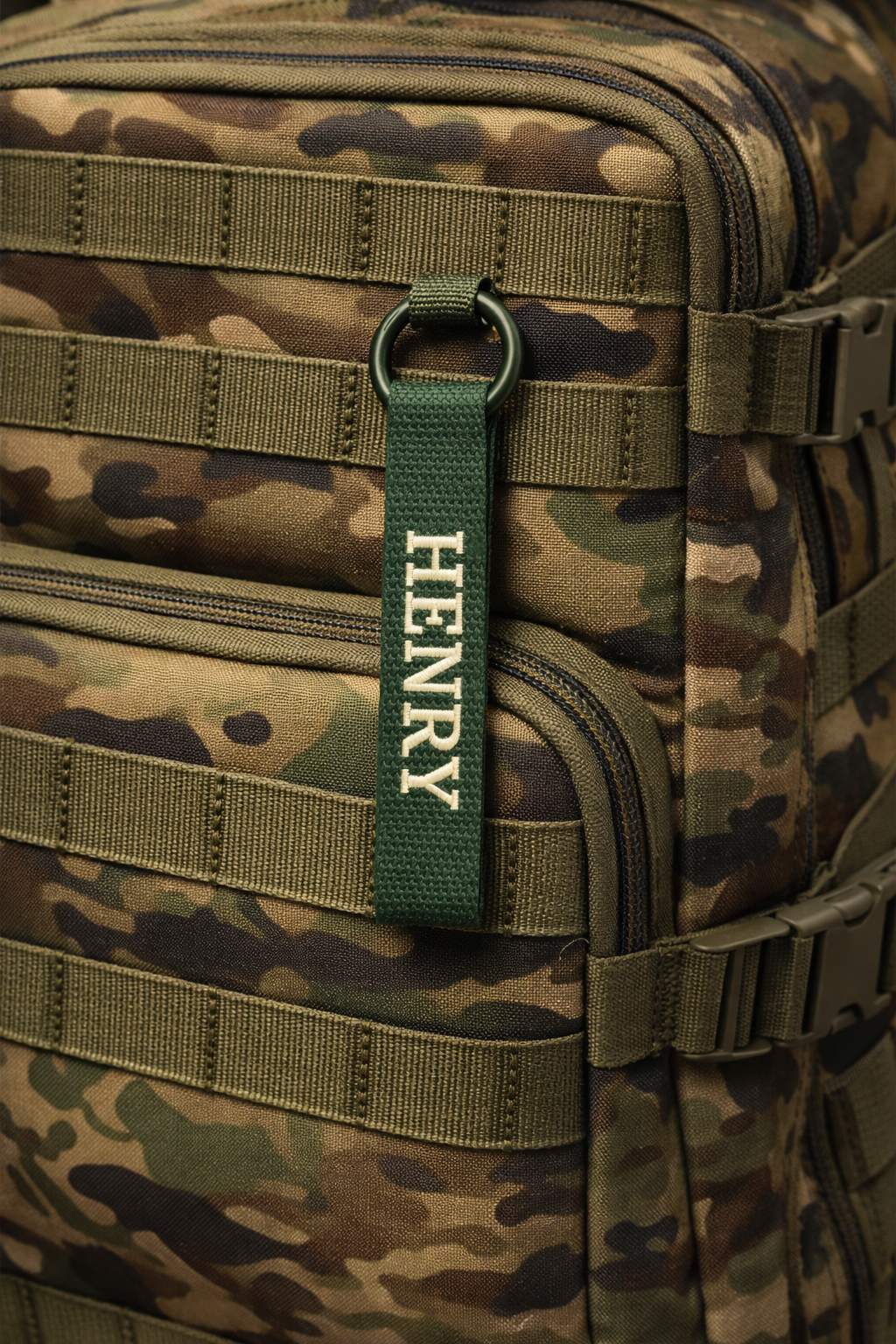 Personalized Tactical Name Tag – Custom Outdoor Gear Bag Tag | Hidden thread finish