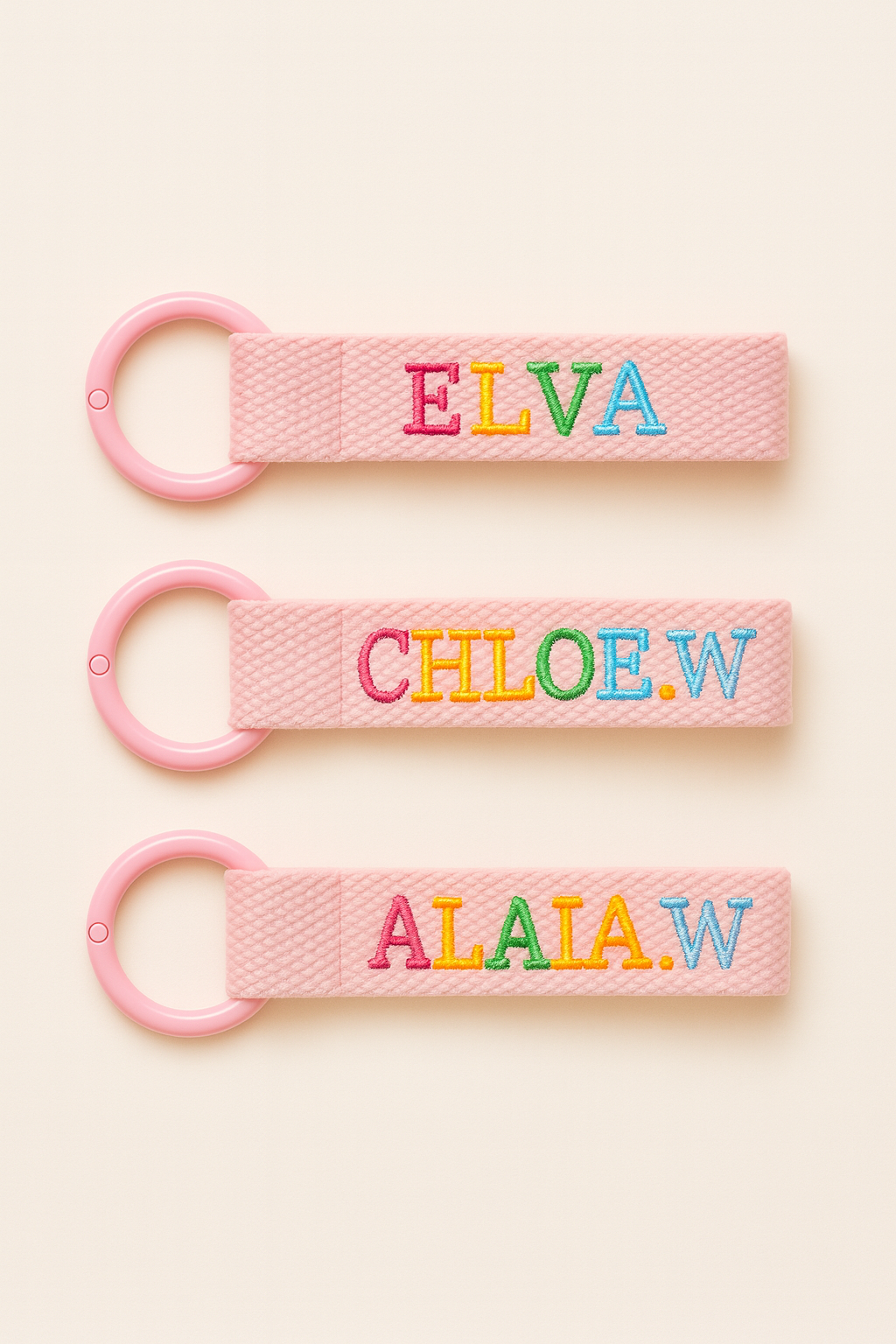 Kids Personalized Multicolour Embroidered Bag Tag | Back To School