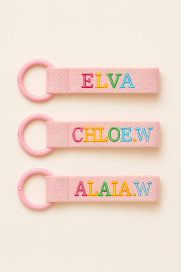 Kids Personalized Multicolour Embroidered Bag Tag | Back To School