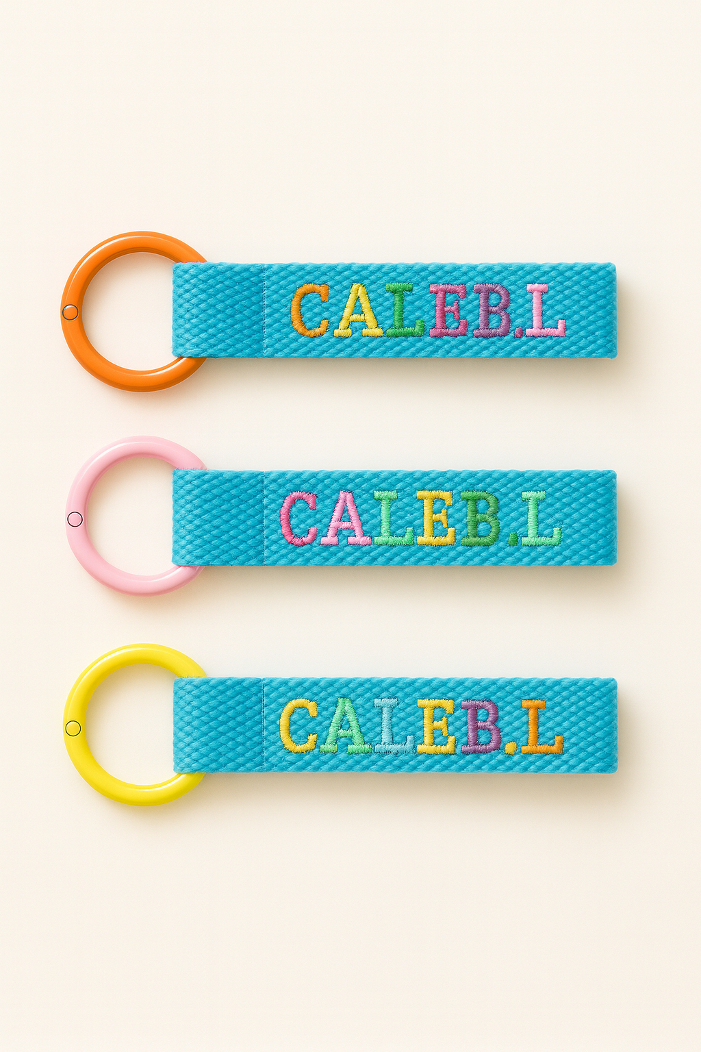 Kids Personalized Multicolour Embroidered Bag Tag | Back To School