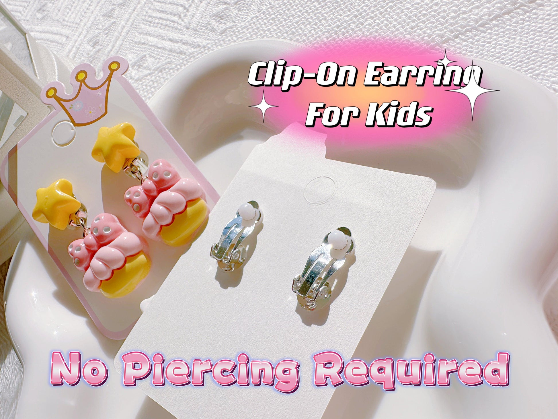 Adorable Clip-On Earrings for Toddler Girls – Cute & Comfortable - I‘M GIFT