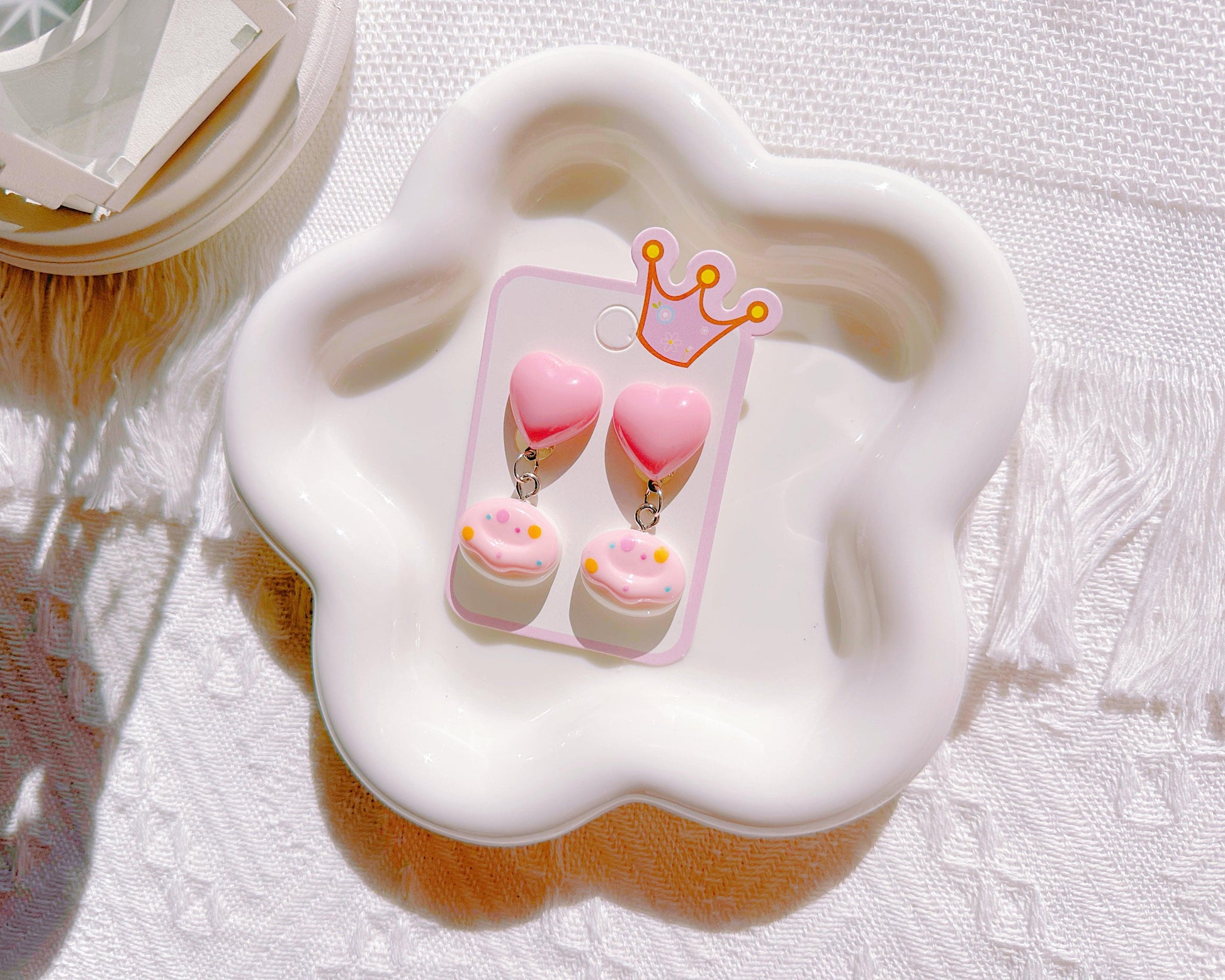 Cute Heart Donut Clip-On Earrings for Little Girls – Sweet & Stylish - I‘M GIFT
