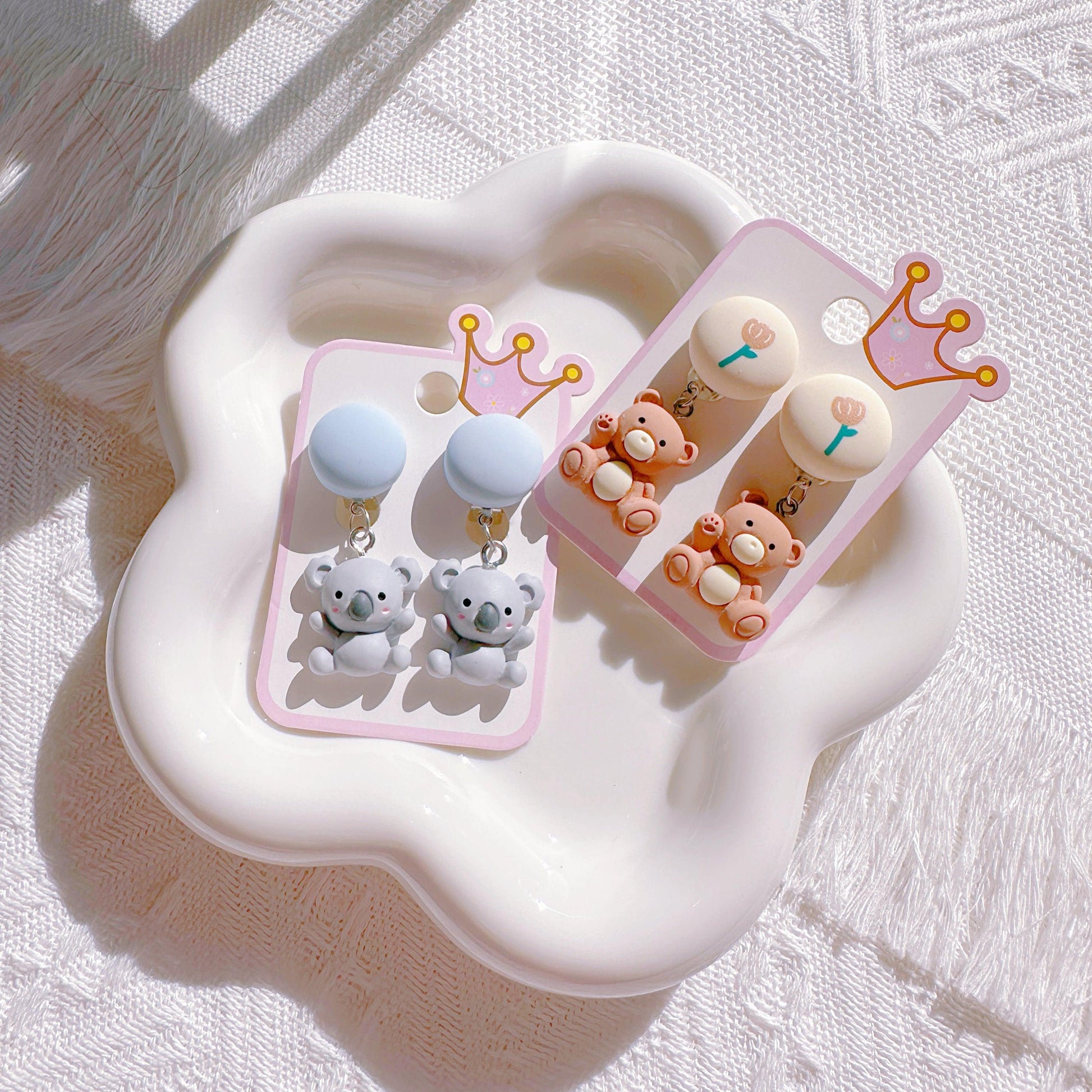 Adorable Koala & Teddy Bear Clip-On Earrings – Perfect for Animal-Loving Girls! - I‘M GIFT