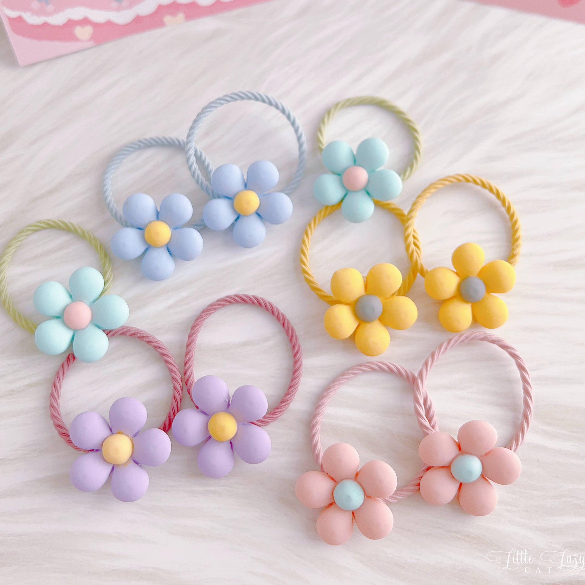 PAIR Flowers Hair Ties for Toddler Girl - I‘M GIFT