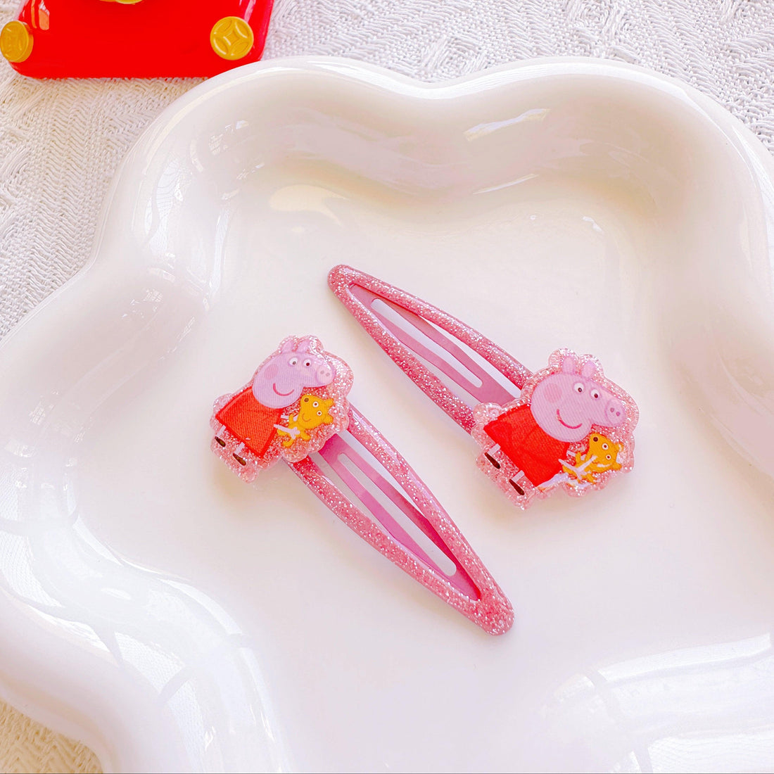 Peppa Pig Hair Clips Set – 2 Snap Clips for Baby & Toddler Girls - I‘M GIFT