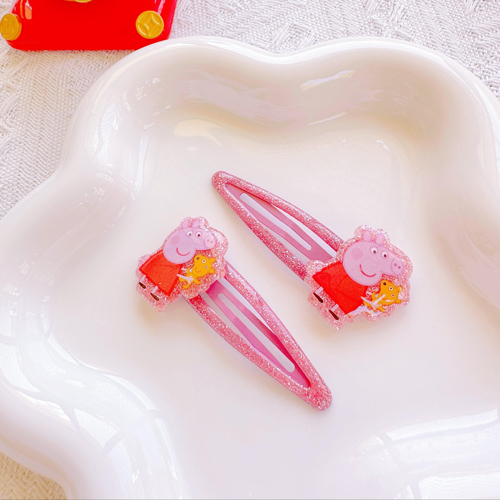 Peppa Pig Hair Clips Set – 2 Snap Clips for Baby & Toddler Girls - I‘M GIFT