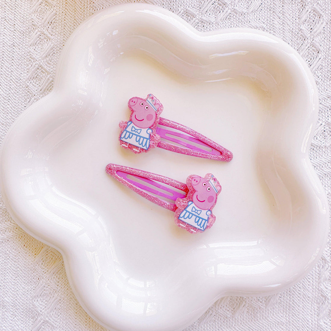 Peppa Pig Hair Clips Set – 2 Snap Clips for Baby & Toddler Girl - I‘M GIFT