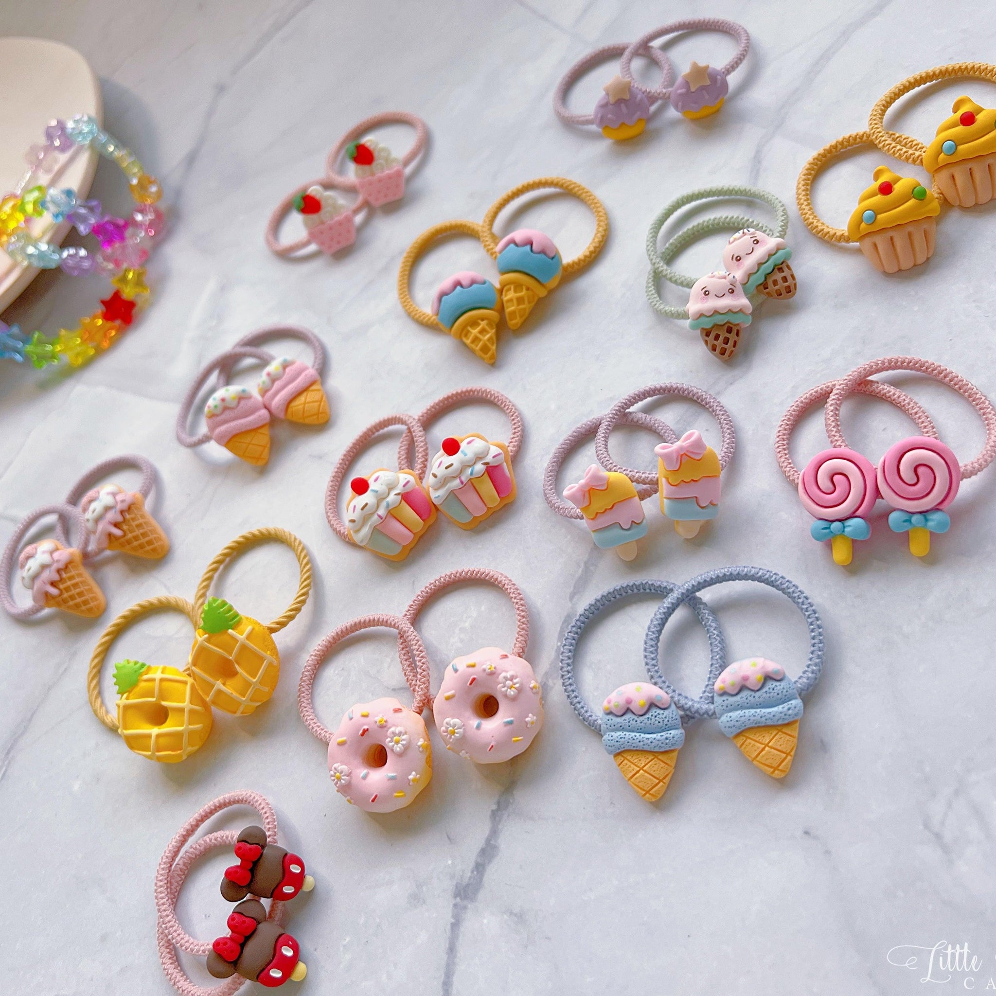 Pairs of Cute Dessert Hair Ties - I‘M GIFT