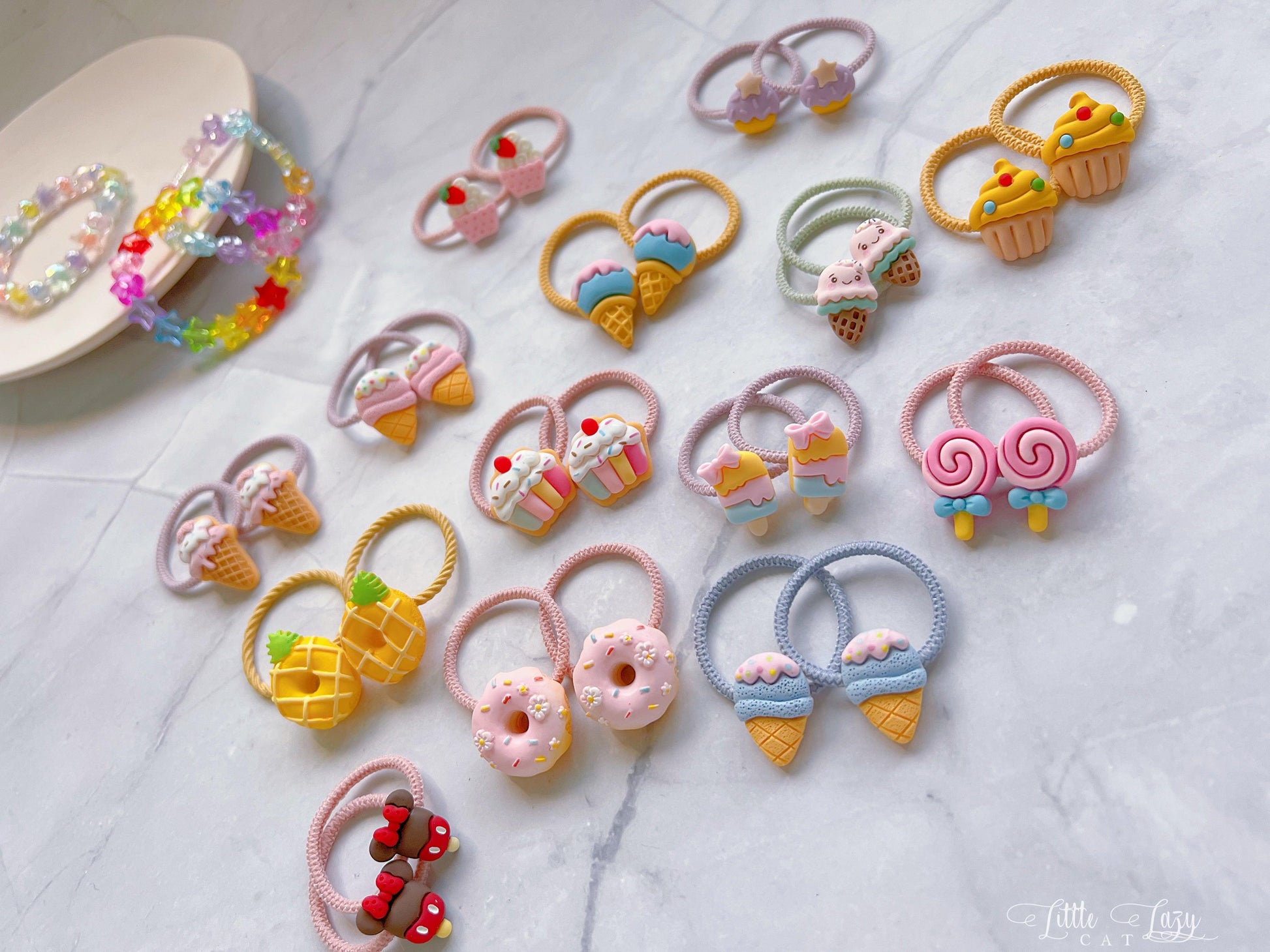 Pairs of Cute Dessert Hair Ties - I‘M GIFT