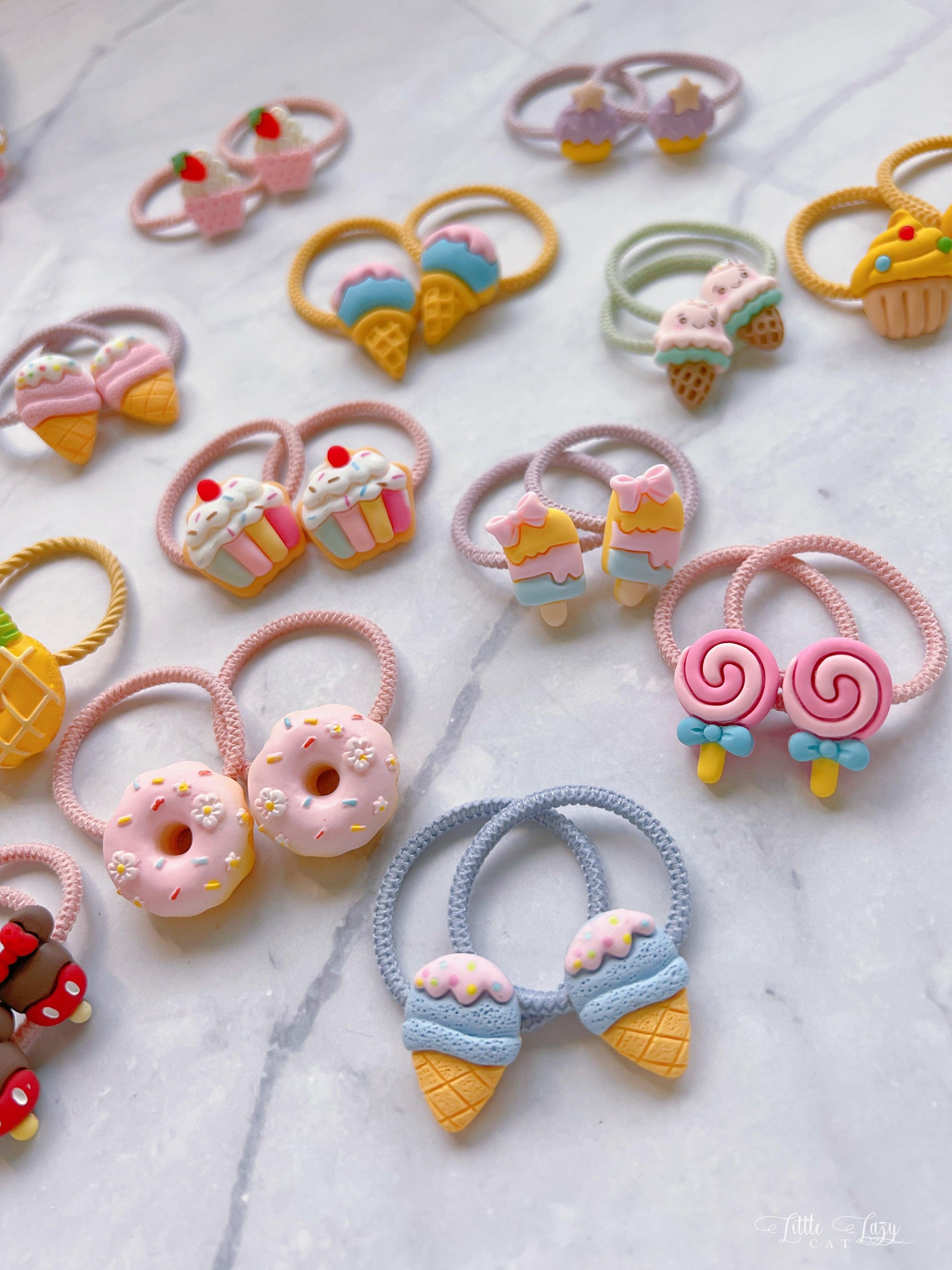 Pairs of Cute Dessert Hair Ties - I‘M GIFT