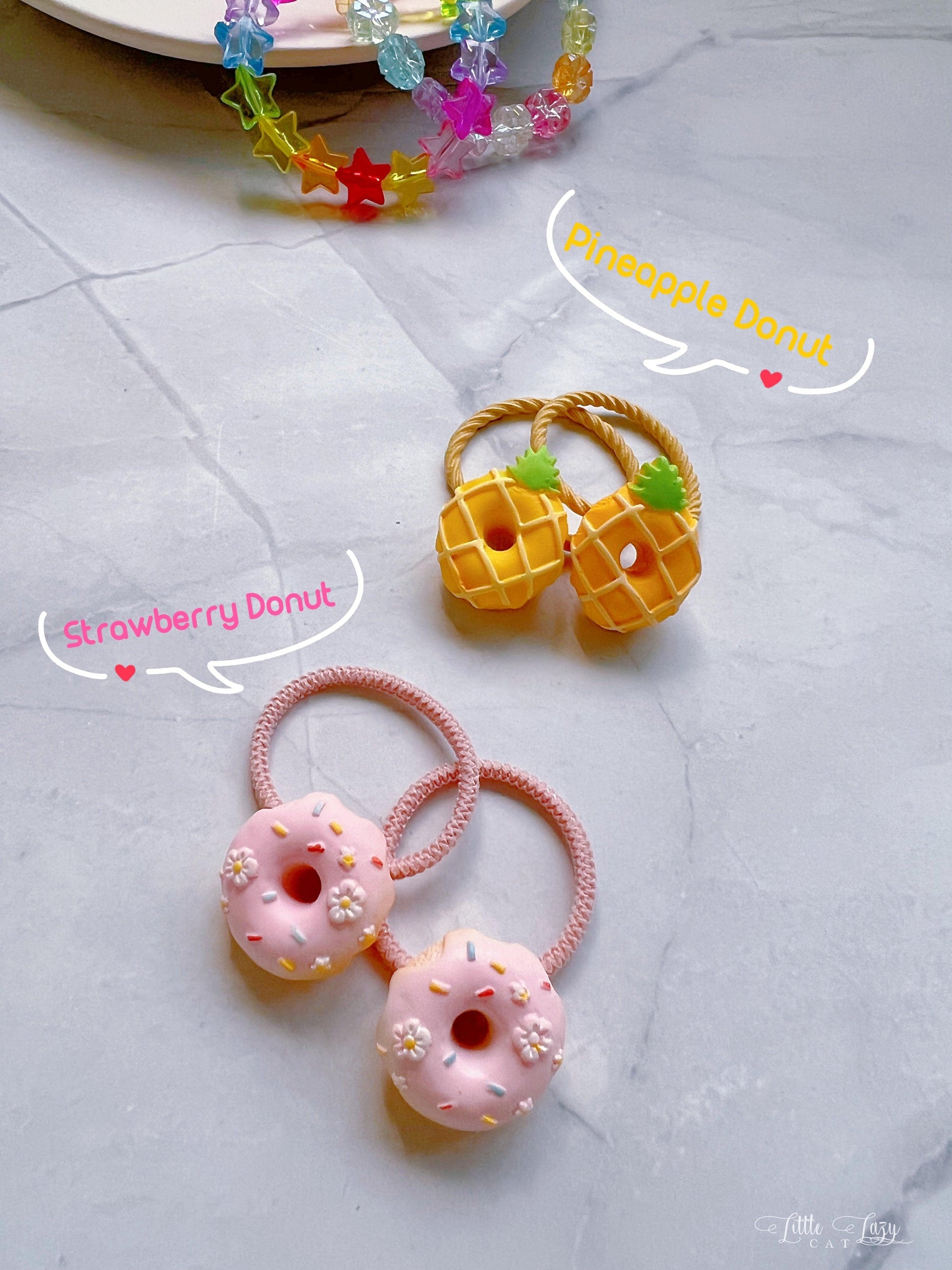 Pairs of Cute Dessert Hair Ties - I‘M GIFT