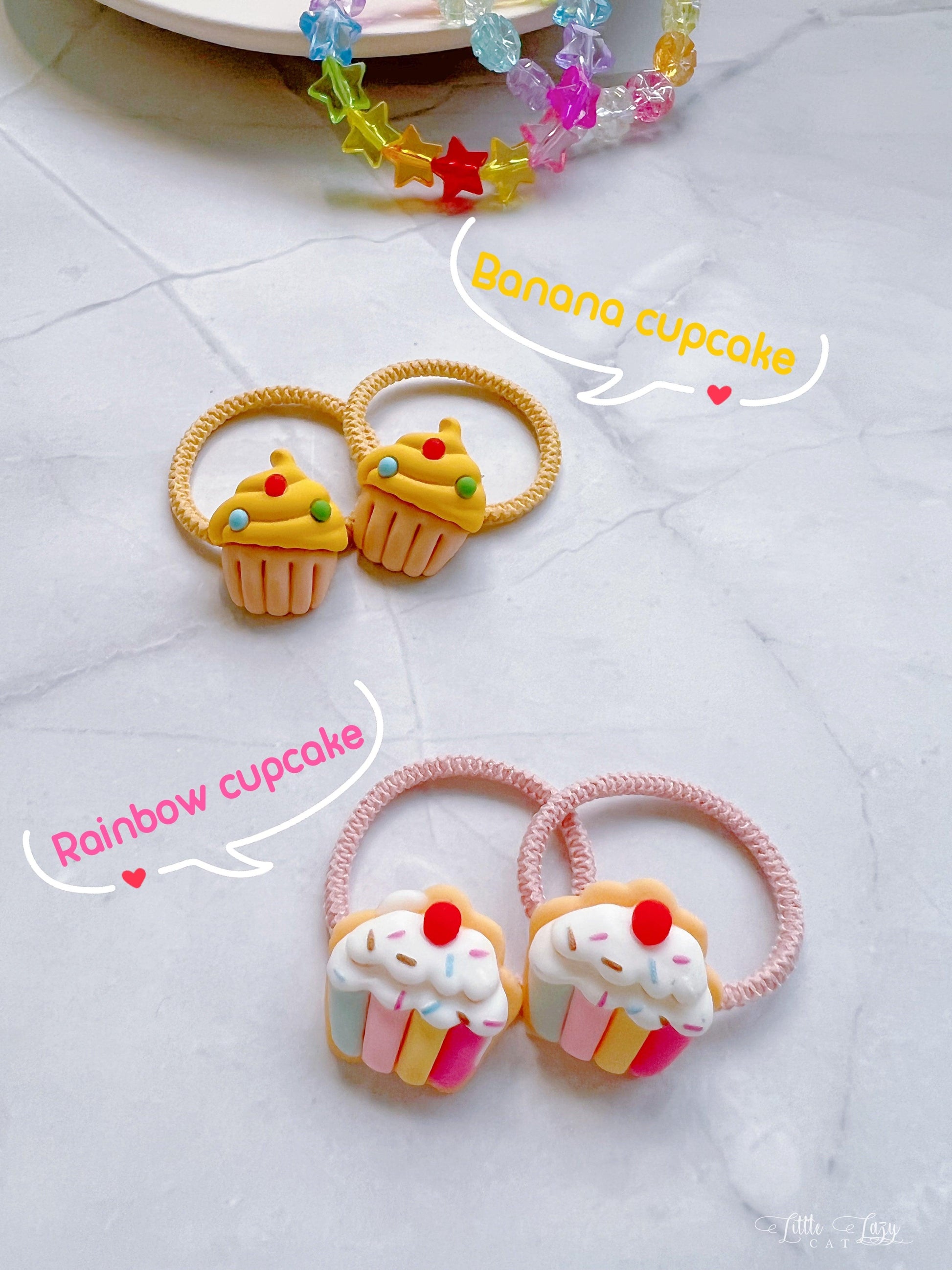 Pairs of Cute Dessert Hair Ties - I‘M GIFT