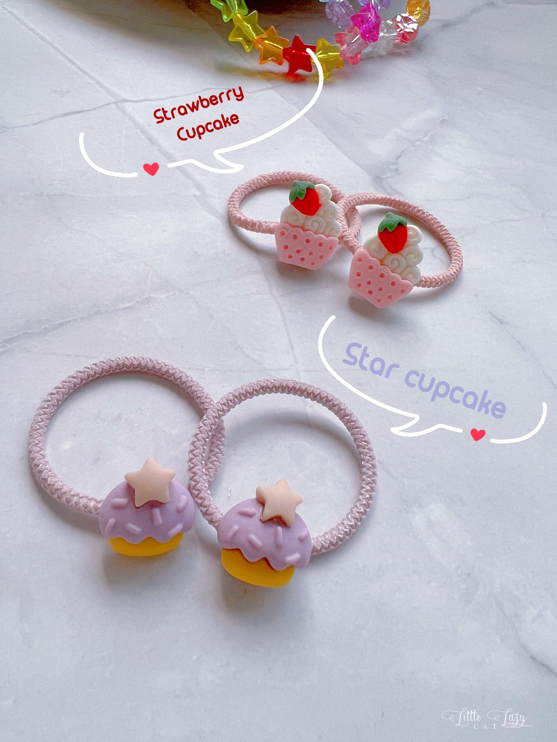 Pairs of Cute Dessert Hair Ties - I‘M GIFT