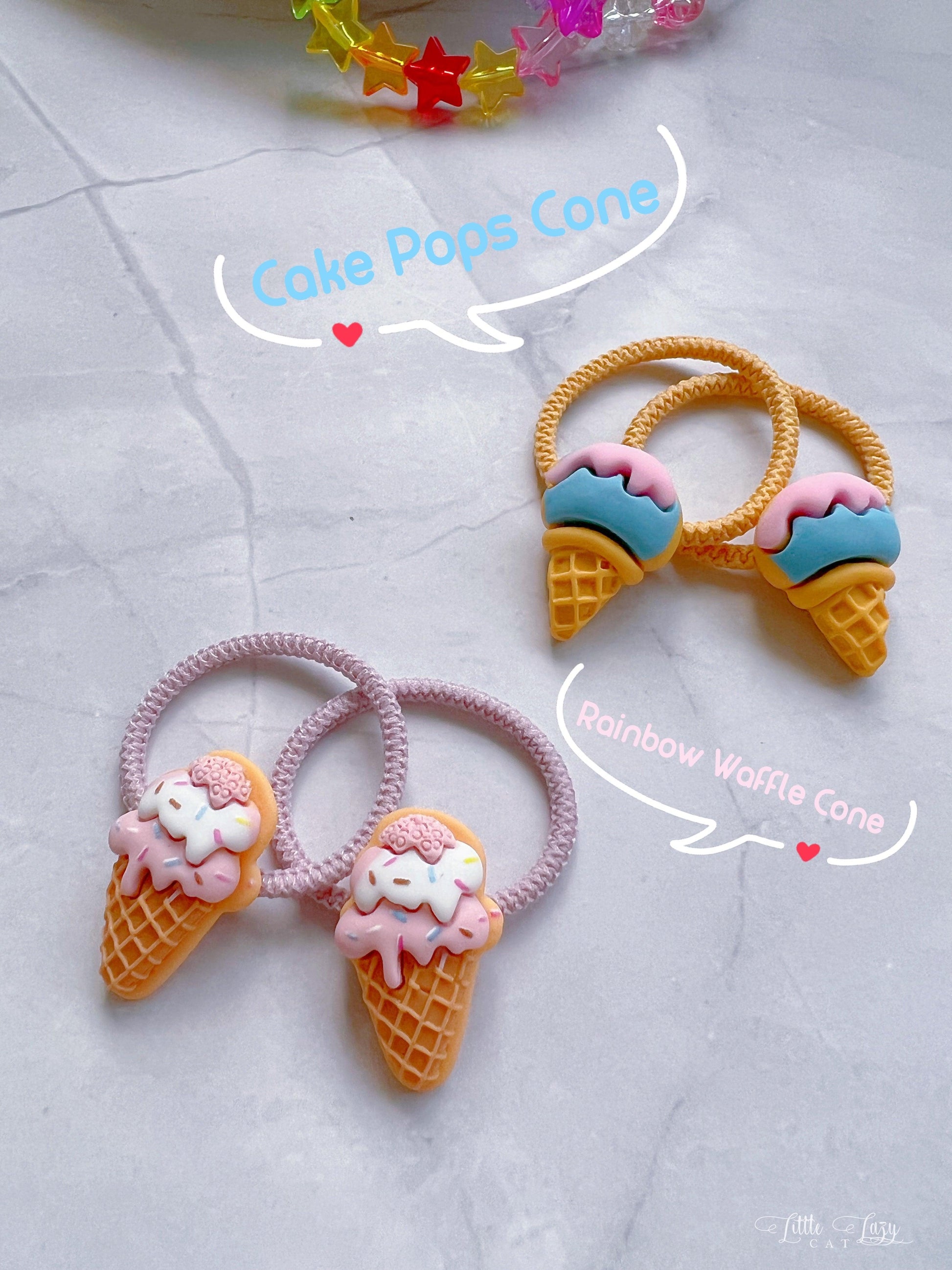 Pairs of Cute Dessert Hair Ties - I‘M GIFT