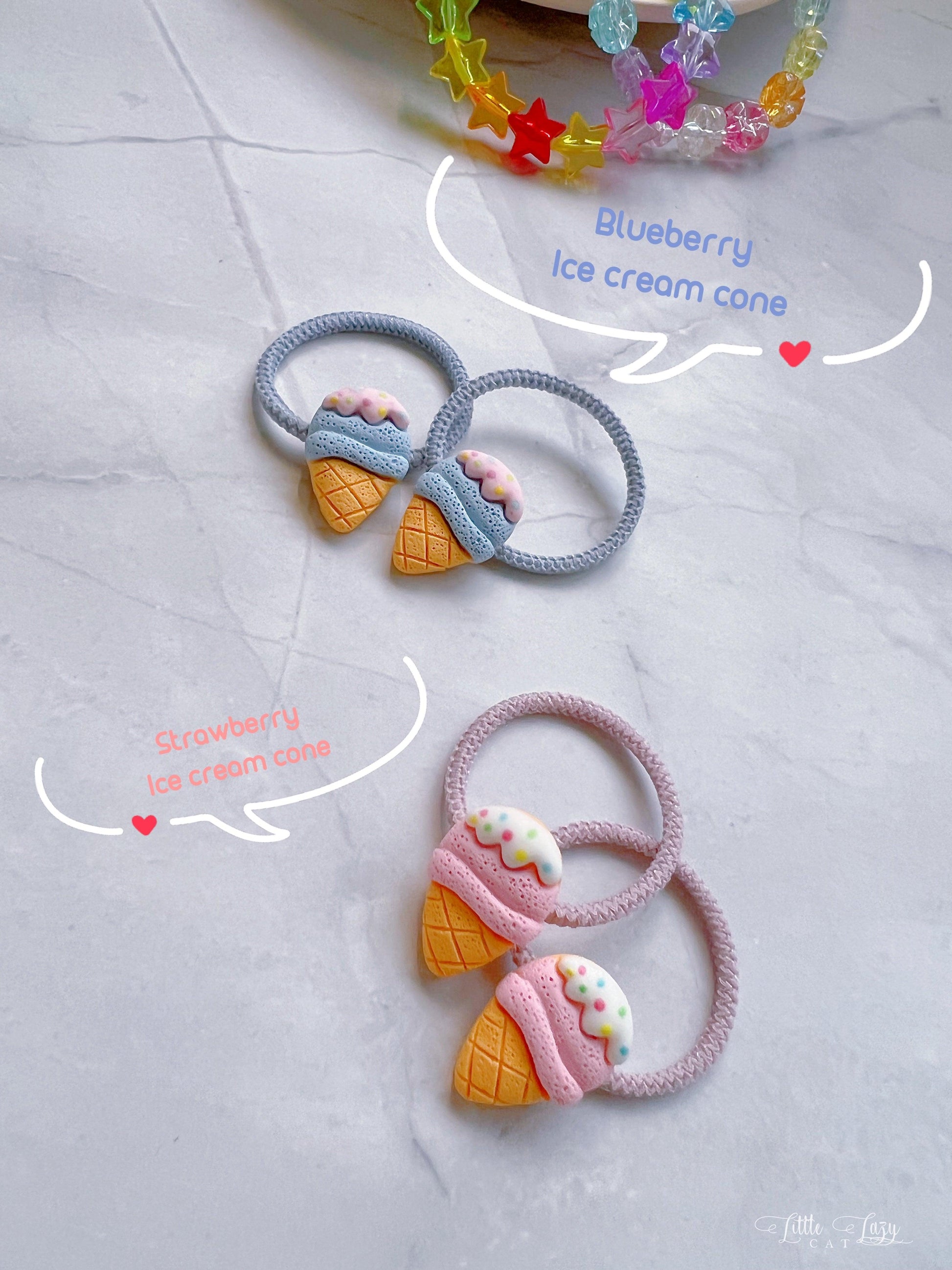 Pairs of Cute Dessert Hair Ties - I‘M GIFT