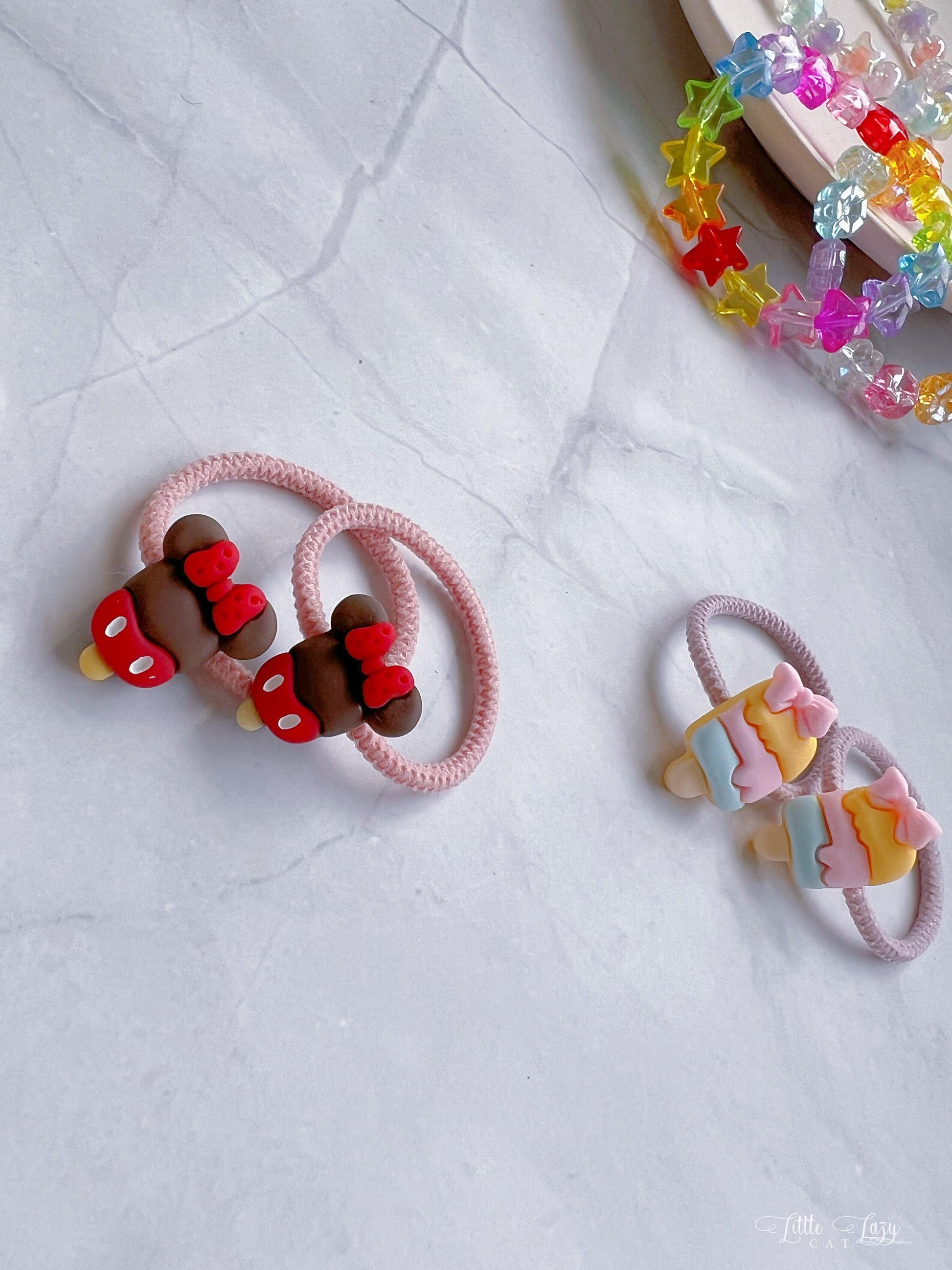 Pairs of Cute Dessert Hair Ties - I‘M GIFT