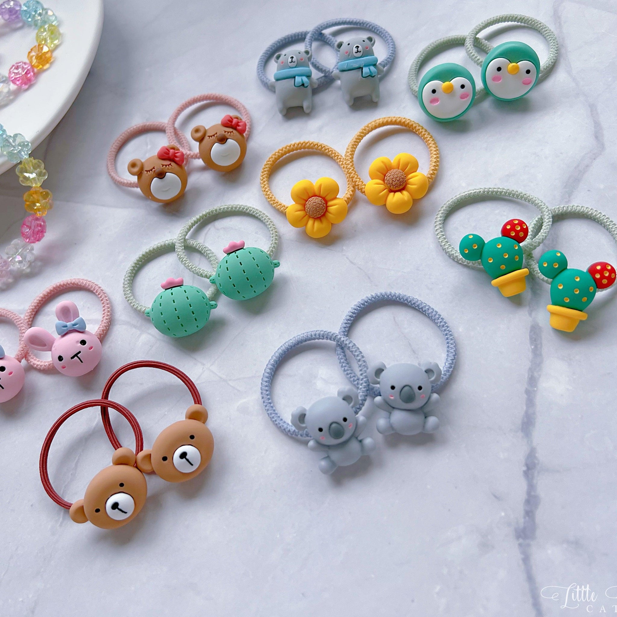 Pair of Cute Animal Hair Ties - I‘M GIFT