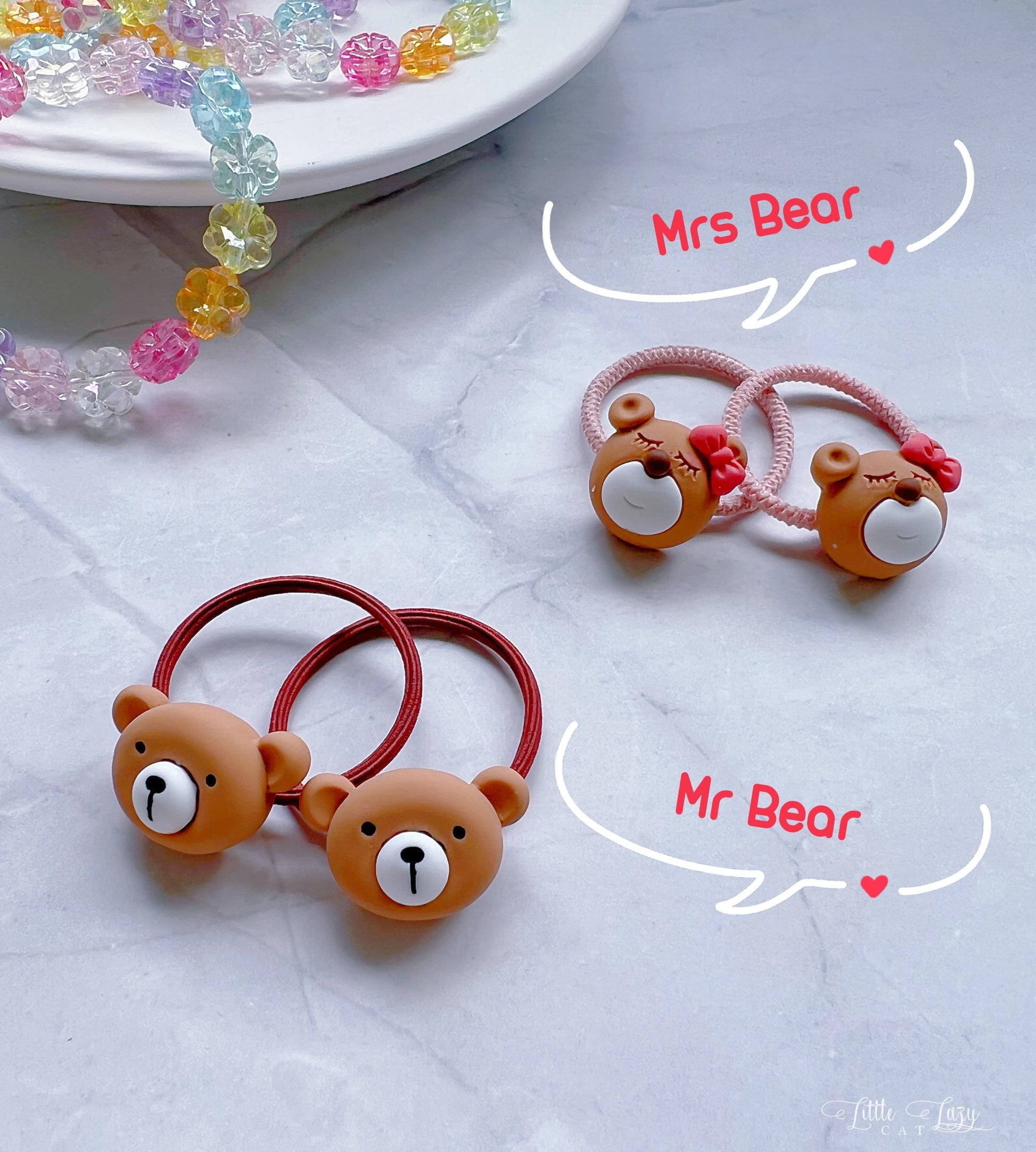 Pair of Cute Animal Hair Ties - I‘M GIFT