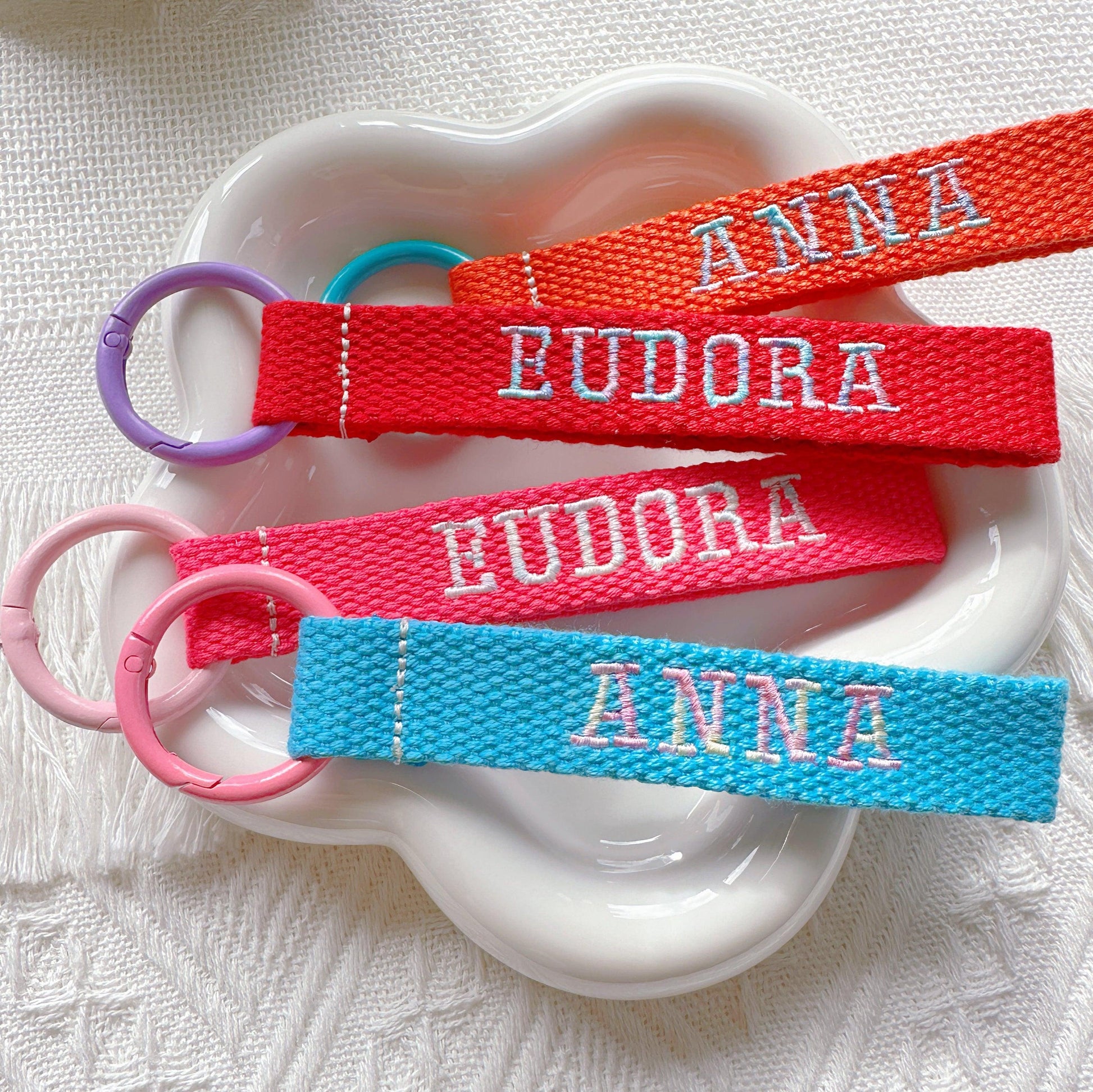 Custom Gradient Bold Font Embroidered Name Tag – Personalized Backpack Tag - I‘M GIFT
