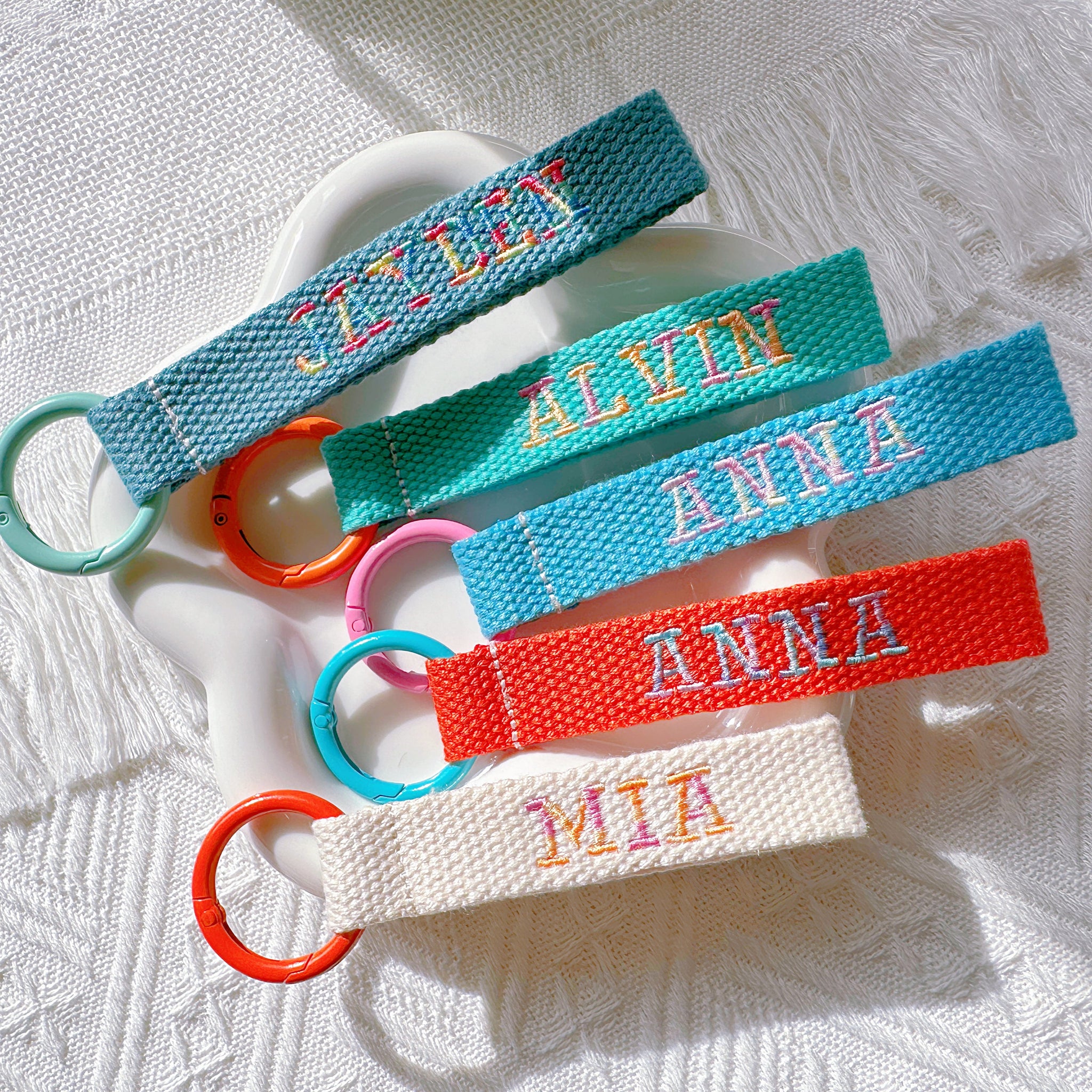 Personalized Pink & Purple Gradient Name Tag – Custom Bag & Key Tag