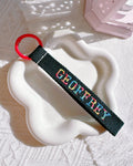 Custom Gradient Bold Font Embroidered Name Tag – Personalized Bag Tag & Keychain - I‘M GIFT