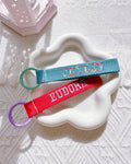 Custom Gradient Bold Font Embroidered Name Tag – Personalized Bag Tag & Keychain - I‘M GIFT