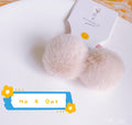Set of 2 Fluffy Pom Pom Hair Ties for Toddler Girls - I‘M GIFT