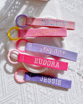 Custom Gradient Bold Font Embroidered Name Tag – Personalized Bag Tag & Keychain - I‘M GIFT