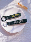 Gold & Silver Embroidered Name Tag | Custom Luggage & Keychain Tag - I‘M GIFT