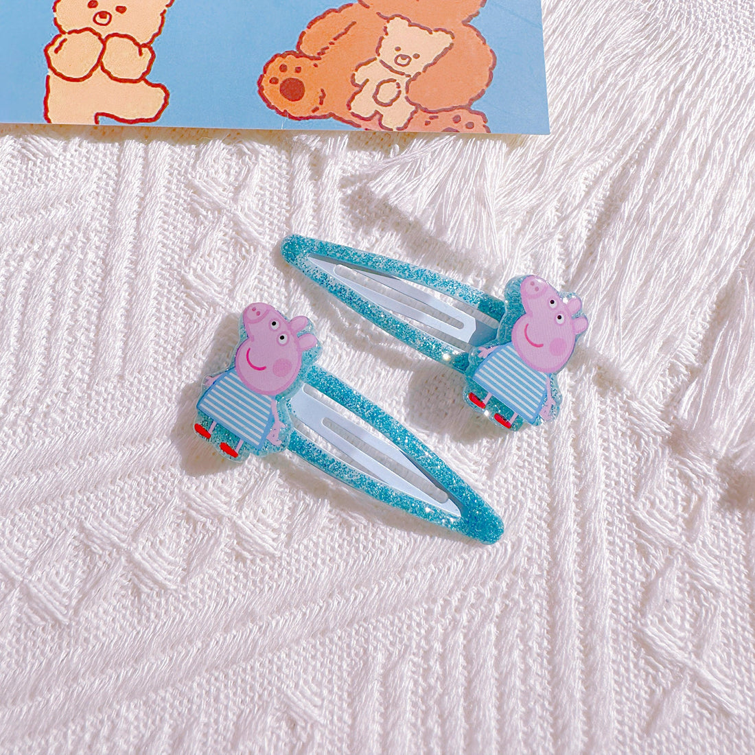 Set of 2 George Pig Hair Clips – Adorable Peppa Pig Accessories for Toddlers & Girls - I‘M GIFT
