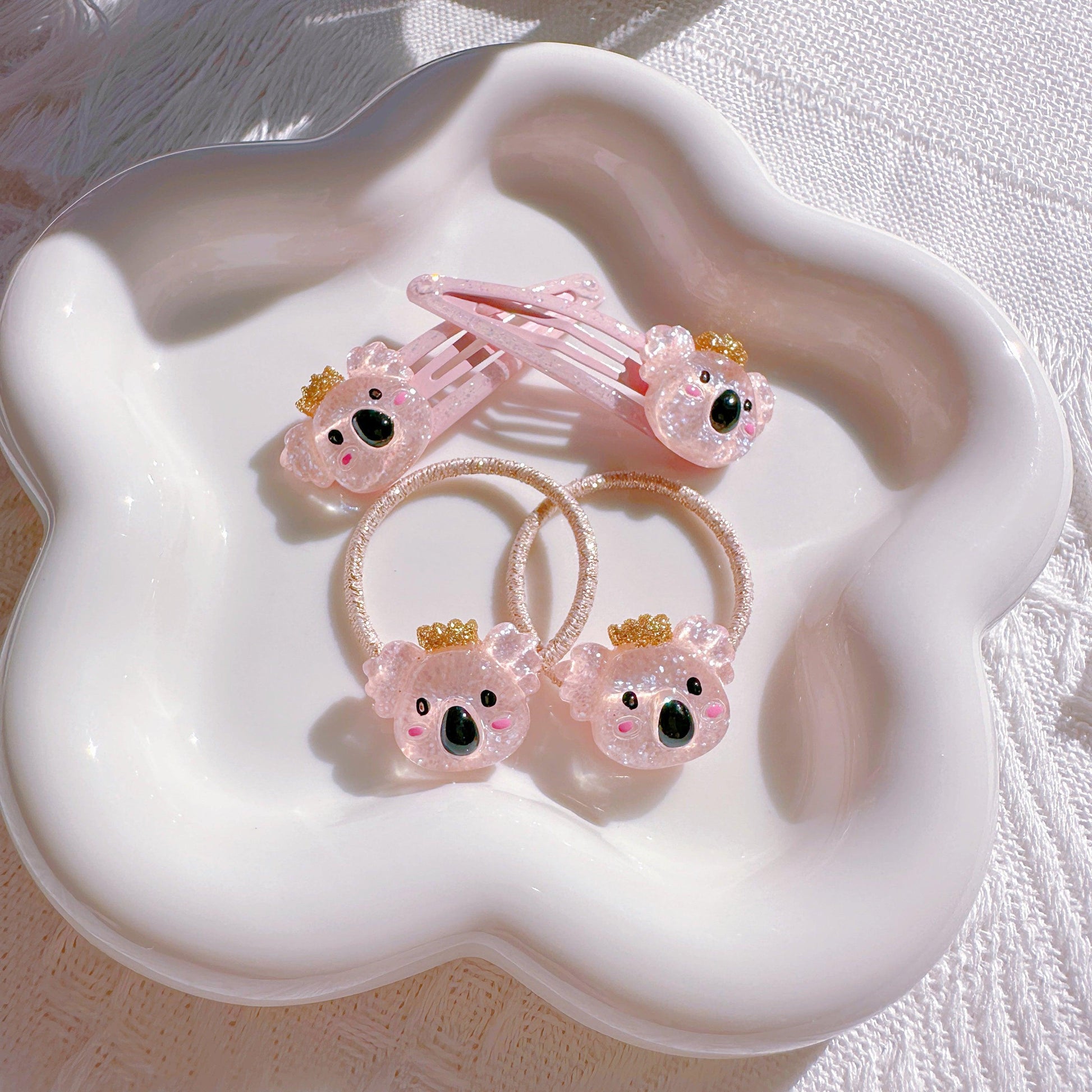 Cute Koala Hair Accessories Set – 4-Piece Set for Toddler Girls – Hair Ties & Clips - I‘M GIFT