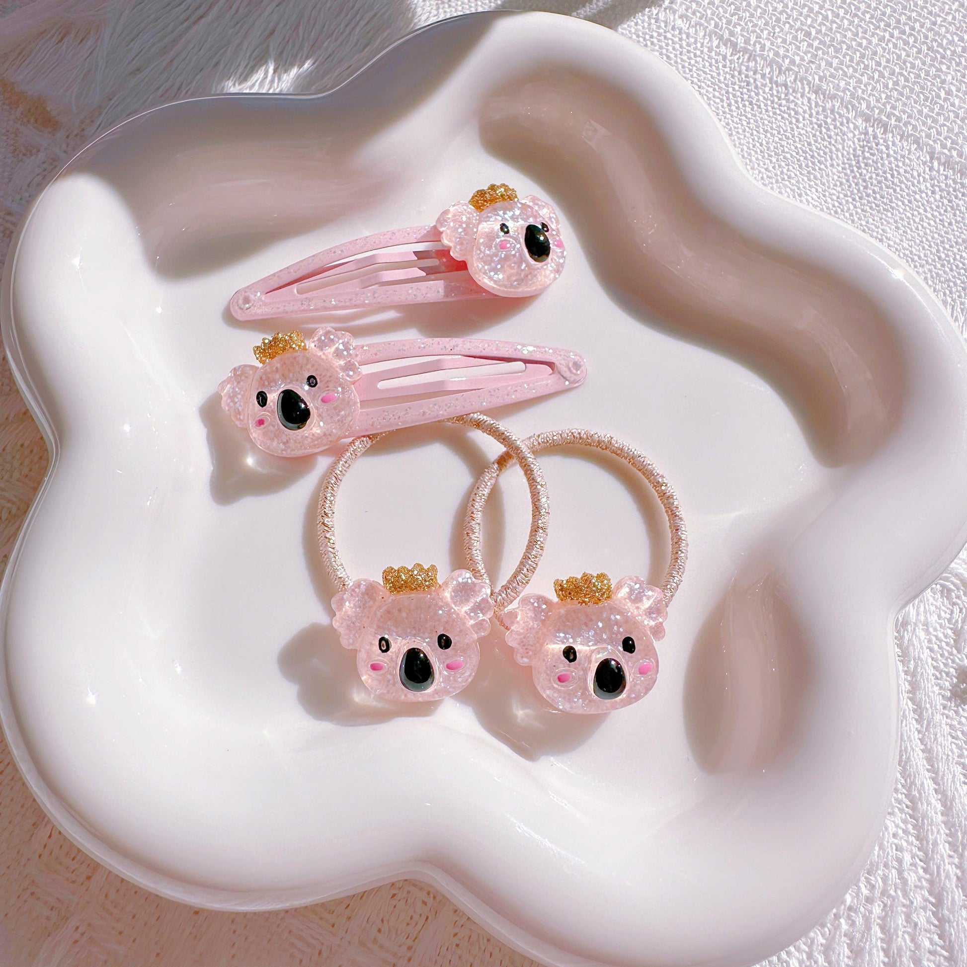 Cute Koala Hair Accessories Set – 4-Piece Set for Toddler Girls – Hair Ties & Clips - I‘M GIFT